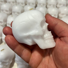 Skull shaped ritual candle for gothic decor