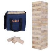 GOTHINK Giant Tumble Tower Game with 60pcs wooden blocks and carrying bag