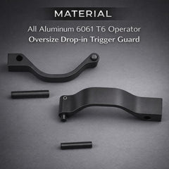 Oversize trigger guard with rounded edges for rear gap fill