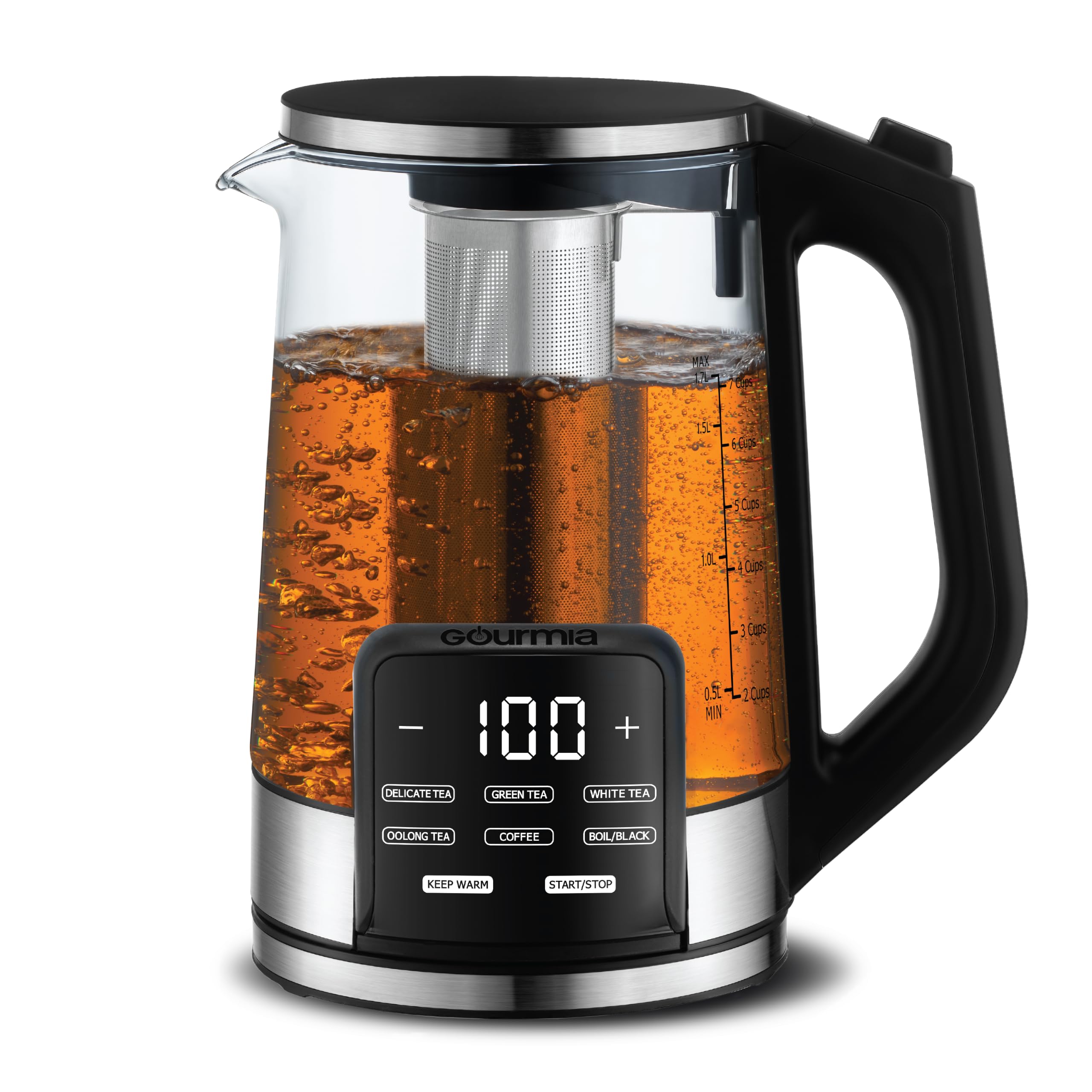 Gourmia Electric Glass Kettle 1.7L capacity black