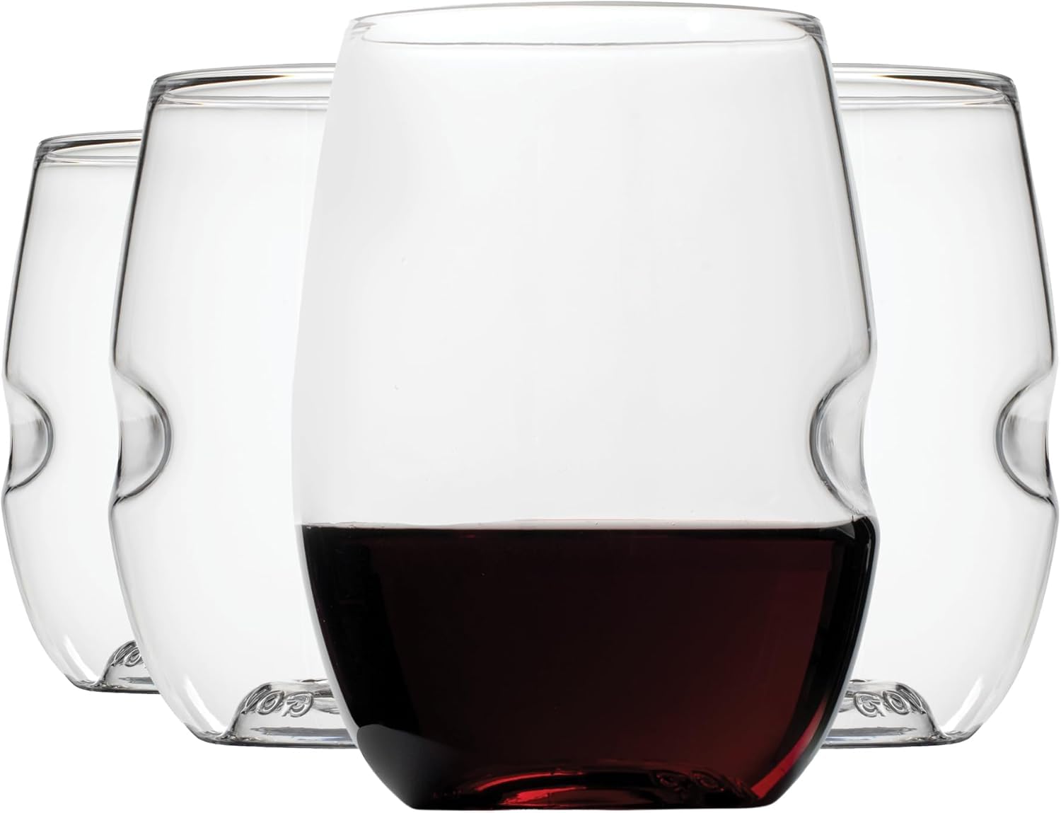 govino unbreakable plastic wine glasses 16oz set of 4