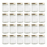 GPK4ALL hexagon glass jars 190ml with gold lid