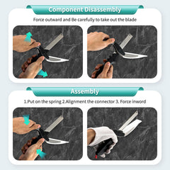 GQGUOJJZZ safety lock feature on kitchen scissors image