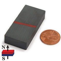 Rectangular domino block magnets for science projects