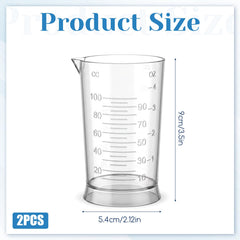 Clear ABS plastic graduated beaker for hair dye mixing