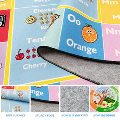 grambet abc kids rug alphabet numbers animals shapes fruits