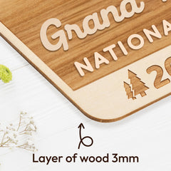 Grand Teton 2024 wooden keepsake ornament