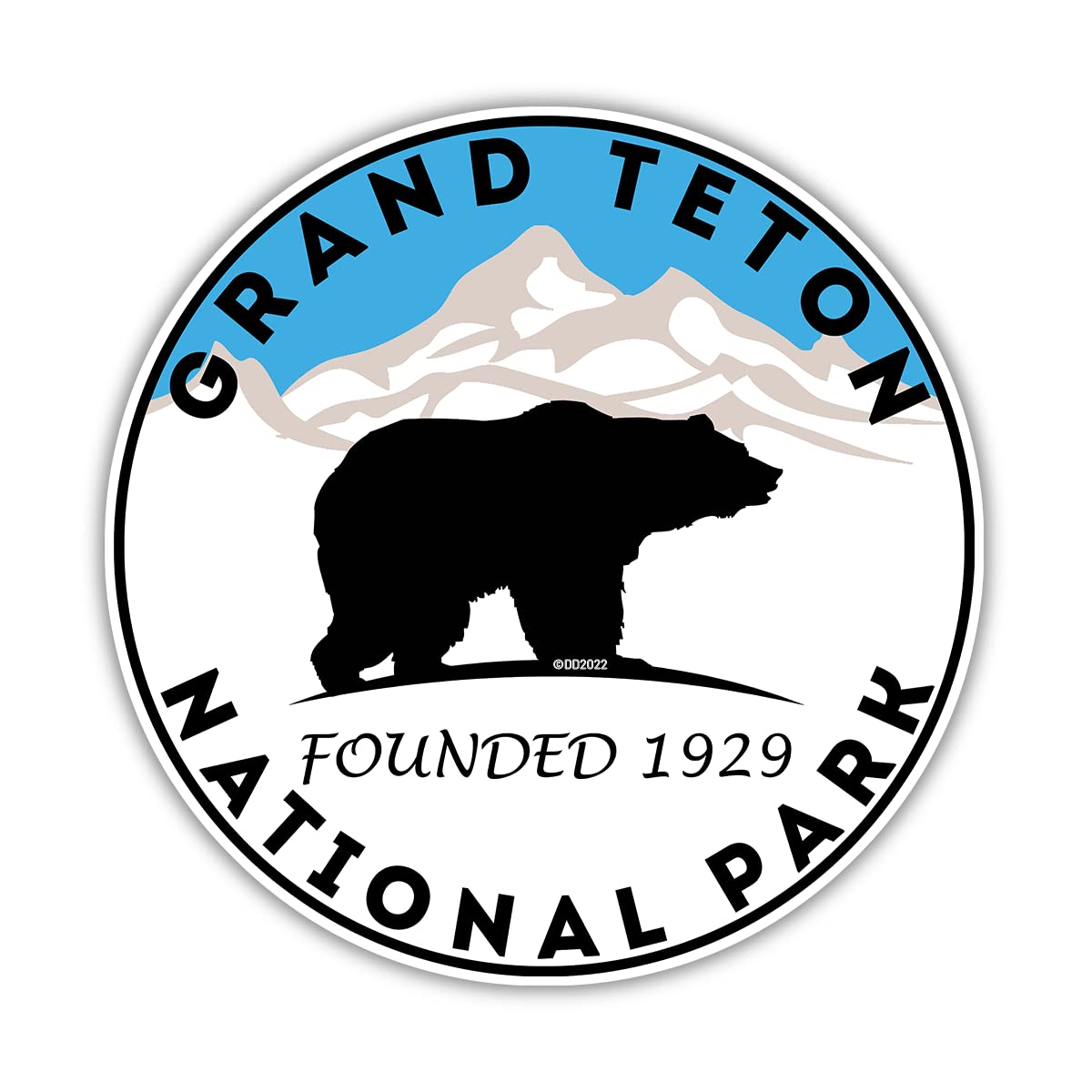 Grand Teton National Park sticker decal for indoor or outdoor use