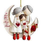 Grandparents and grandchild moon love ornament product image
