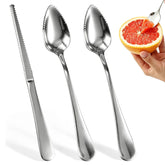 Grapefruit Utensil Set stainless steel spoons close up