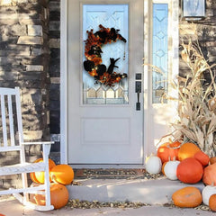 Front door Halloween wreath suitable for living room or fireplace