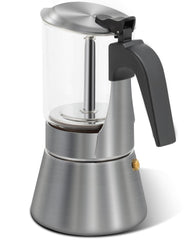 Grasseed Glass-Top Moka Pot 4 Cup on kitchen counter