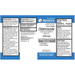Dropper bottle Graxcell Clotrimazole 1% antifungal topical solution