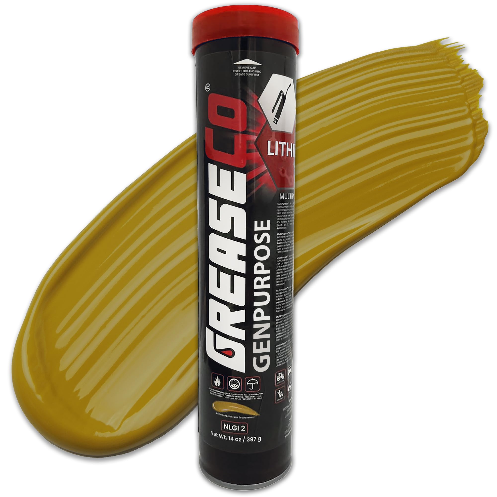 GreaseCo GenPurpose general purpose lithium grease tube amber