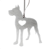 Great Dane Gifts Metal Ornament Aluminum size 4.5 x 3.4 inches ready to hang