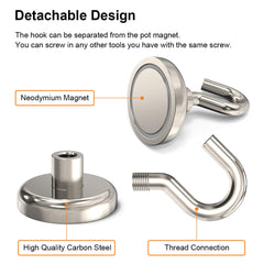 GREATMAG magnetic hook for refrigerator use pack of 6