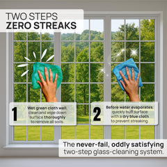 Glass cleaning towels suitable for showers doors and TV screens
