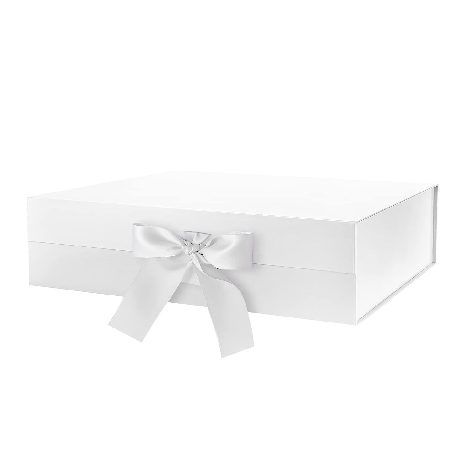 GREEN BEAN large white gift box outside dimensions 13.5 x 10 x 3.5 inches