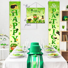 Green Clover banner yard sign small curtain 25x30 cm