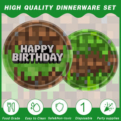 Green disposable cups for birthday party