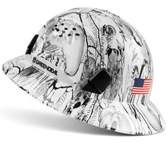 GREEN DEVIL full brim hard hat front view