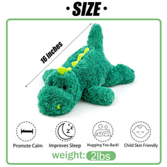 Green dinosaur weighted stuffed animal YOUBLEK 2 lb