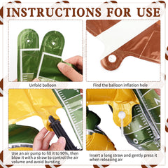 green field base anchors the football balloons display