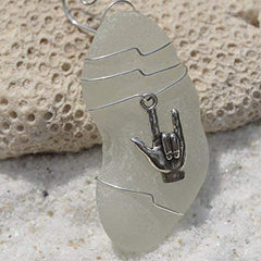 Green sea glass ornament option