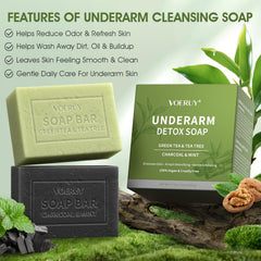 Green Tea Tea Tree exfoliating soap with walnut powder