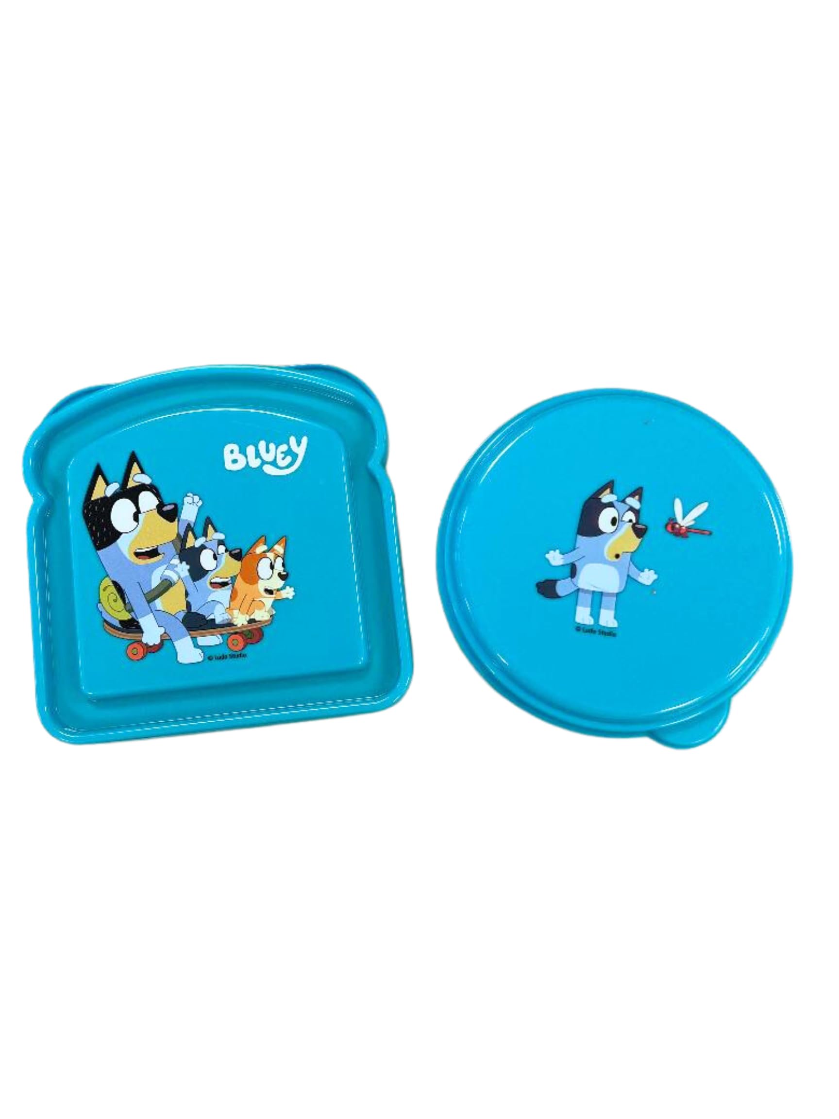 Greenbrier Bluey lunch box 2 piece set kit with reusable sandwich container and snack bowl