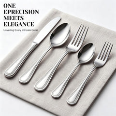 Ergonomic design with rounded handles for comfortable grip in Greenloom silverware set