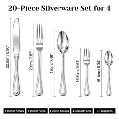 Stainless steel flatware with mirror polished finish from Greenloom