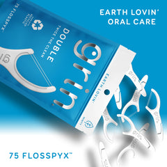 Two lines of floss traps plaque for GRIN Double Flosspyx