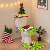 Grinch toilet seat cover designed for standard toilets