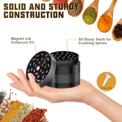 2.5-inch grinder alloy steel kitchen utensil black