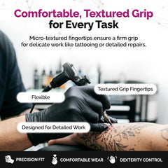 Nitrile gloves 4 Mil black color by GripProtect