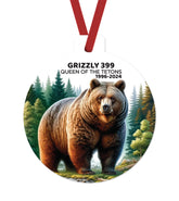 Grizzly 399 Queen of the Tetons Memorial Ornament front view