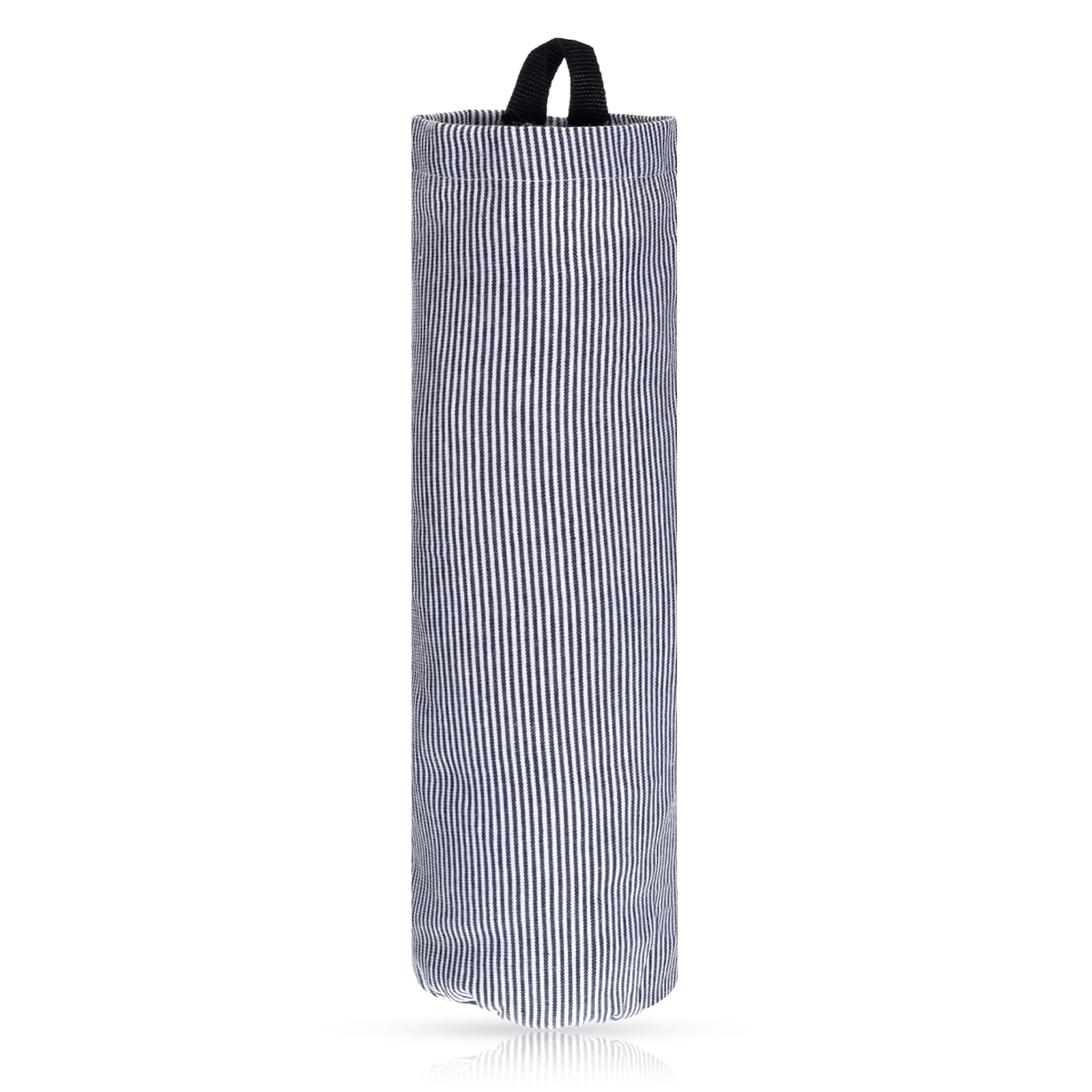 grocery bag organizer wall mount grey stripes