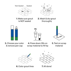 Grout Pen long lasting ink for 150 feet of grout