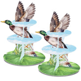 GRULLIN Mallard Duck Hunting Cupcake Stand 2-pack