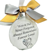 gs mom and dad memorial ornament disc shaped glass