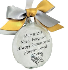 gs mom and dad memorial ornament disc shaped glass