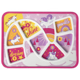 GSM Brands Kids Dinner Plate seven divided portions for picky eaters