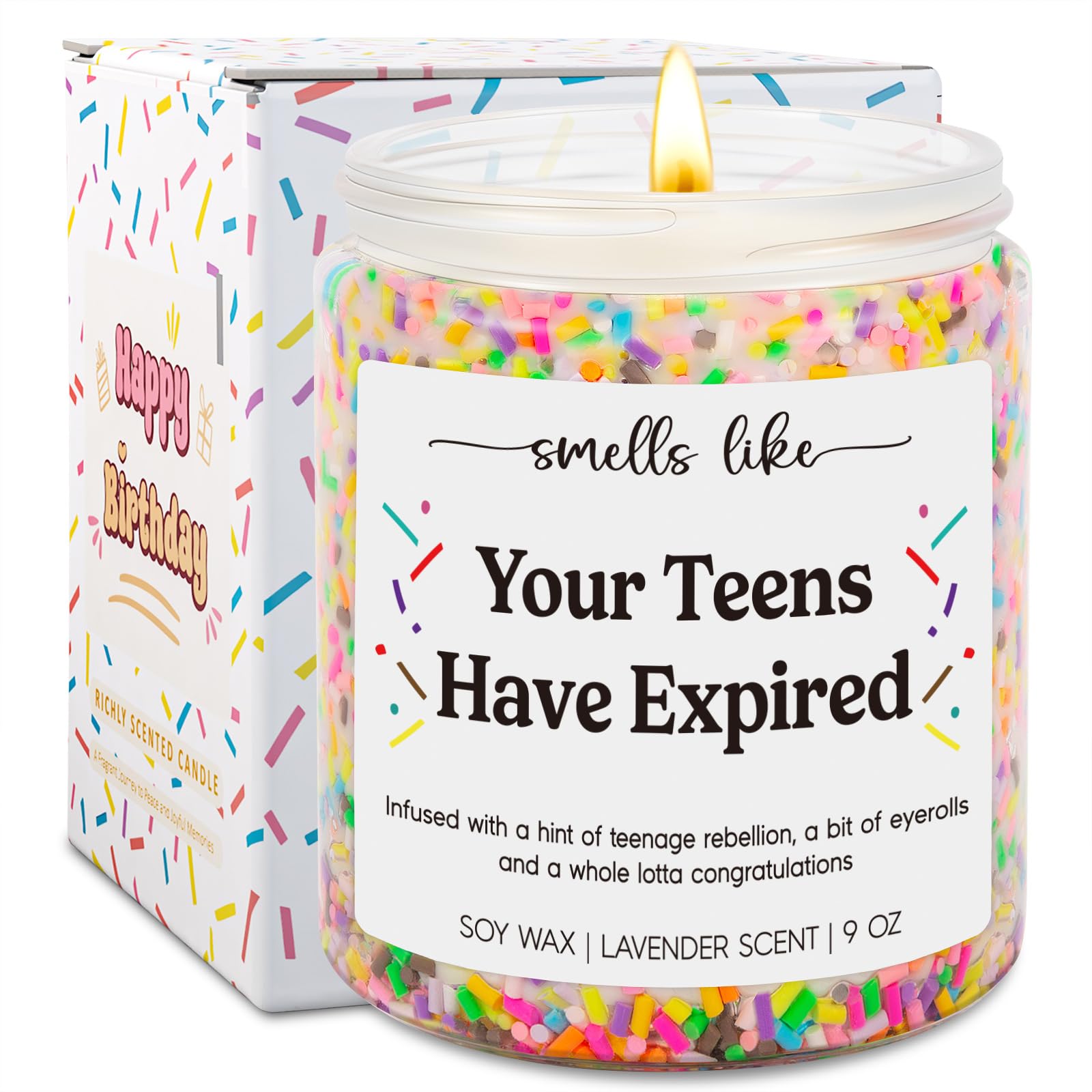 GSPY Candle 9 oz lavender scented candle in gift box