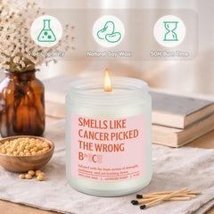 GSPY Candle chemo patients gift natural wax 9 oz