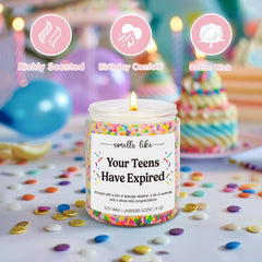 Lavender scented GSPY Candle 9 oz with confetti gift box