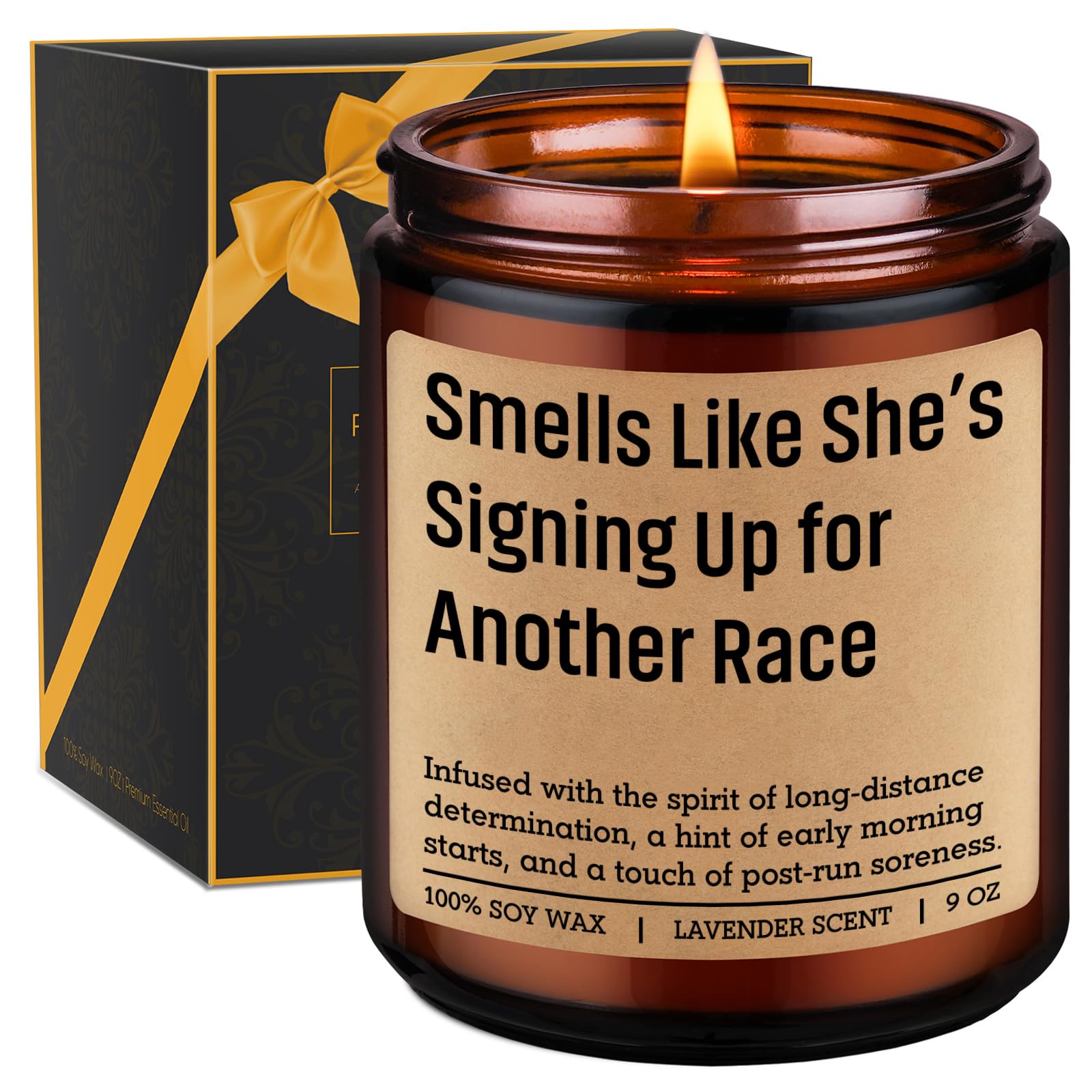 GSPY Candle 9 oz lavender scent for women runners gift