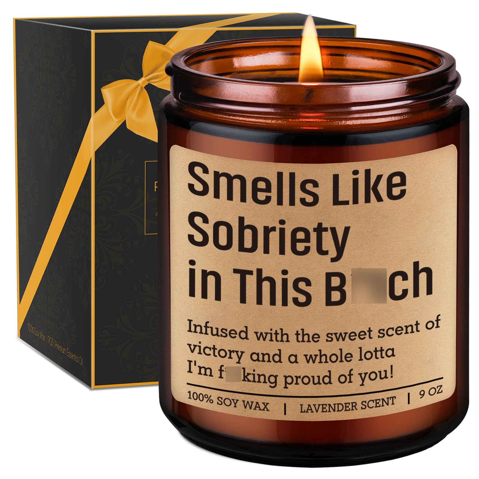 GSPY Smells Like Sobriety Candle front view image