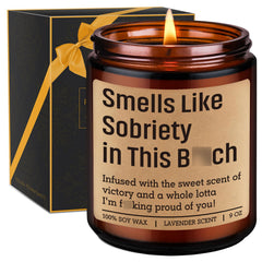GSPY Smells Like Sobriety Candle front view image