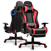 GTPLAYER gaming chair with Bluetooth speakers front view